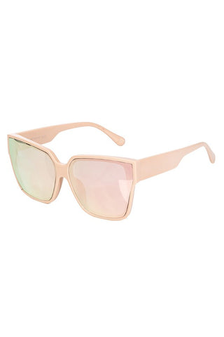 Square Wayfarer Peach Sunglasses
