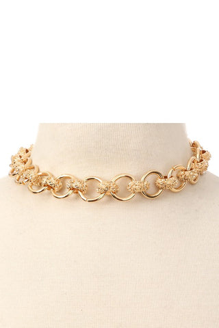 Gold  Ringlet Choker Necklace